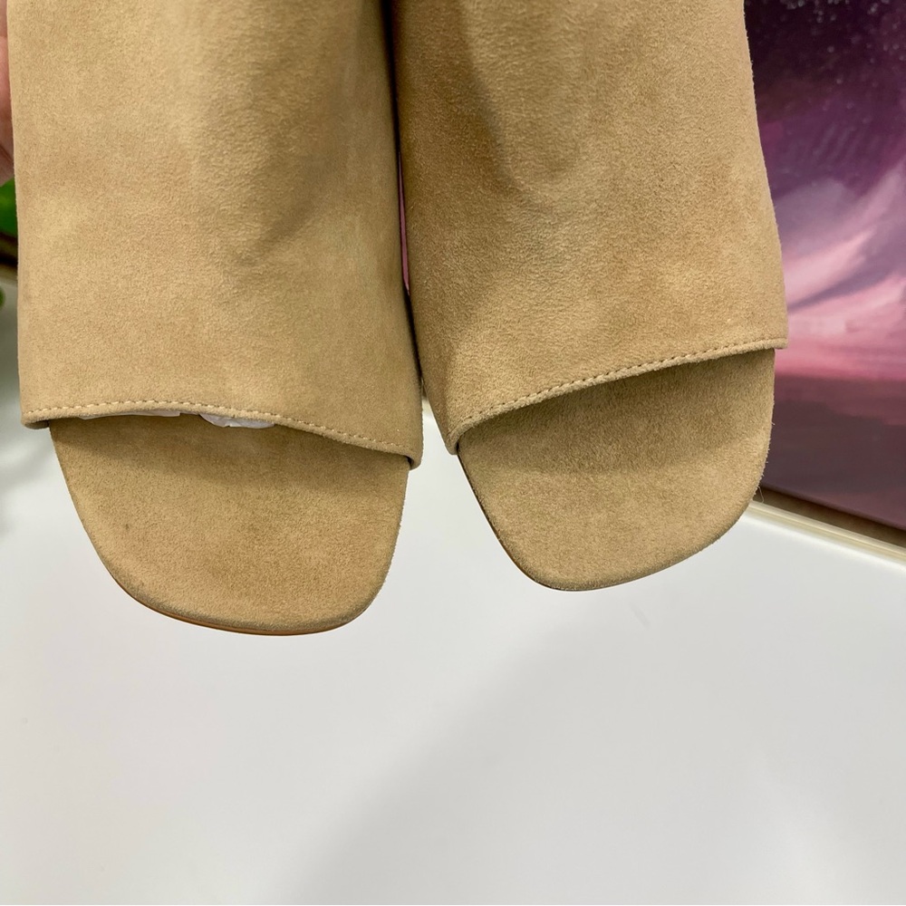 Vince Camuto Crebellan Block Heel Suede Sandal in Tan Size 8.5‎ - Picture 10 of 15